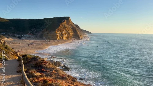 Beautiful beach in Portuguese coastline, S. Juliao beach in Portugal