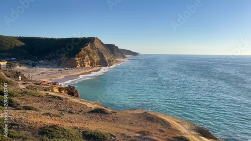 Beautiful beach in Portuguese coastline, S. Juliao beach in Portugal
