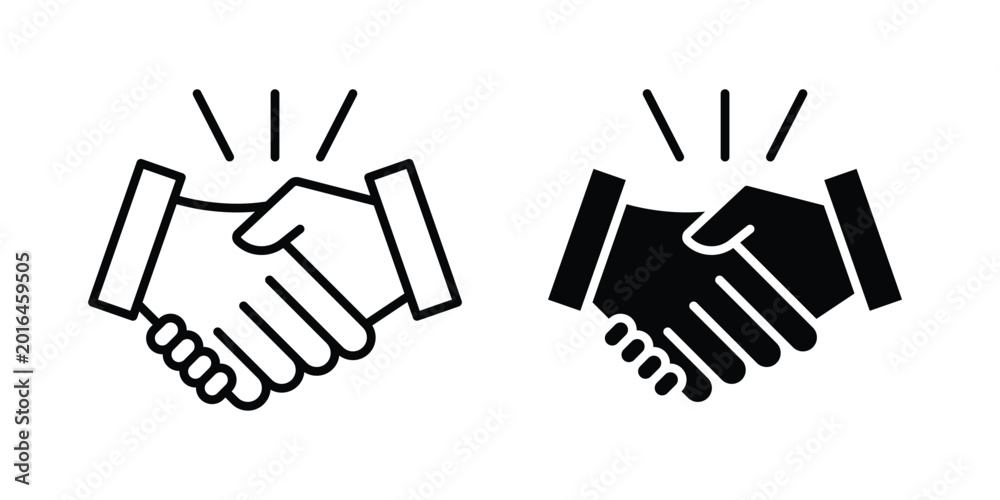 Obraz premium Business deal icon editable vector. Solid and line icons.