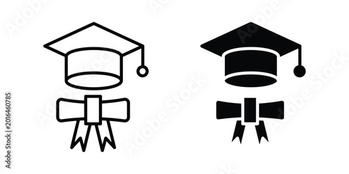 Degree icon editable vector. Solid and line icons.