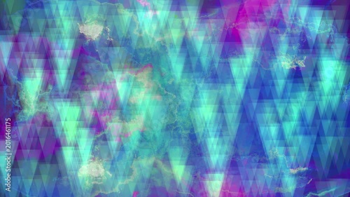 Animated gradient background made of triangles