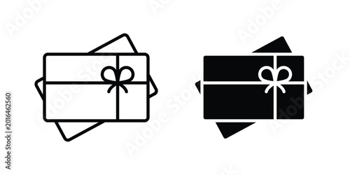 Foto Gift voucher icon editable vector. Solid and line icons.