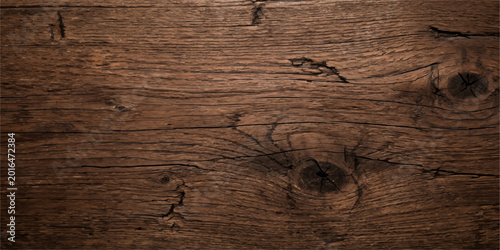 Cuadro en lienzo Detailed close-up of aged wood texture, revealing intricate grain patterns and natural imperfections
