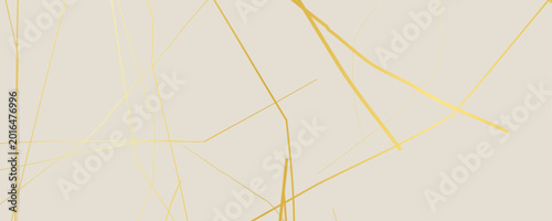 Photography Gold Kintsugi crack pattern on whitish background