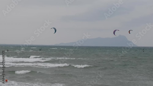 Kiteboarding at Circeo National Park, Italy	