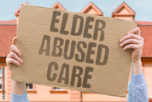 Obraz na plátně "Elder Abused Care" Elderly residents in care facilities suffer abuse hidden from families