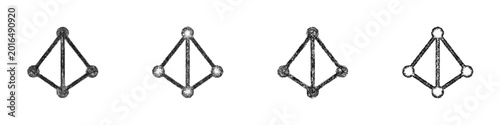 Photos Sketch vertex logo design set