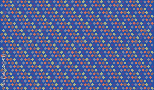 Seamless Ikat Diamond Blur Weave Pattern Jewel Tones