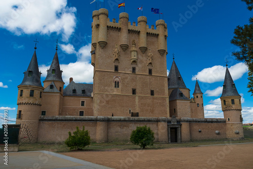 photographs of the Alcázar of Segovia featuring its medieval architecture