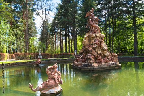 Photographic collection of the monumental fountains and gardens of La Granja de San Ildefonso in Segovia,