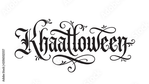 Knife tactical combat with double-edged blade tattoo calligraphy design for edgy streetwear and fantasy branding