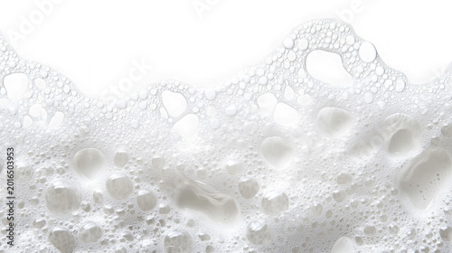 Foam texture isolated on white background