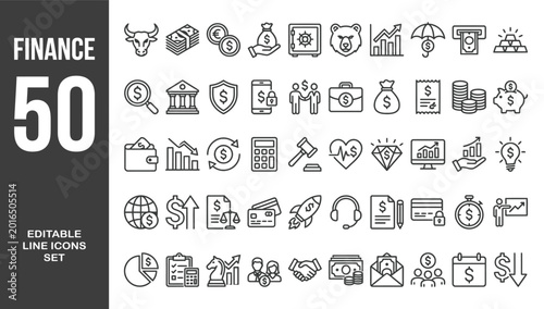 Photos Finance icon set