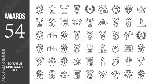 Foto Awards icon set
