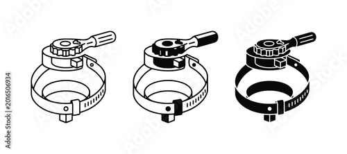 Konstfotografi Adjustable Hose Clamp Tool Set, Metal Band Clamp Pliers, Automotive Repair Equip