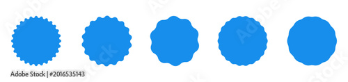 Schilderij op canvas Blue circle stickers