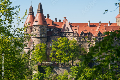 Książ Castle - Wałbrzych Poland. Medieval castle of the Polish Piast dynasty.