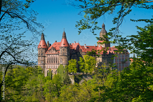 Książ Castle - Wałbrzych Poland. Medieval castle of the Polish Piast dynasty.