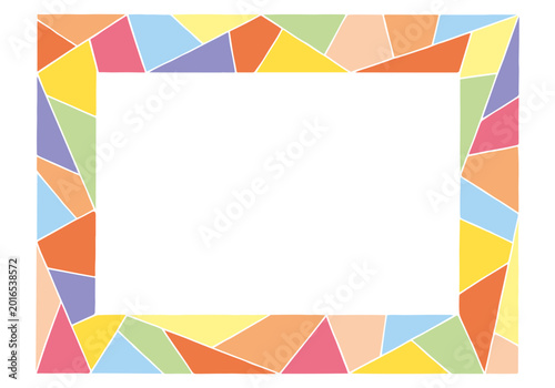 Decorative colorful frame for photos, paintings, greeting cards.