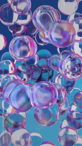 sfere colorate di gelatina in movimento 
