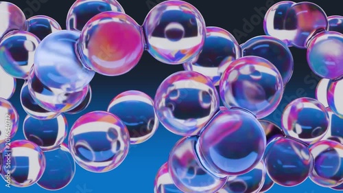 sfere colorate di gelatina in movimento 