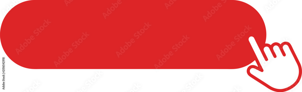 Naklejka premium Red cursor click button for website interface design