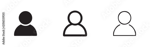 Tableau sur toile User or person profile icon set for account and membership