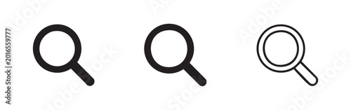 Quadro em tela Magnifying Glass Search and Zoom Icon Set
