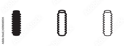Bild auf Leinwand Centipede or Segmented Worm Icon Set - Vector Insect and Larva Graphics