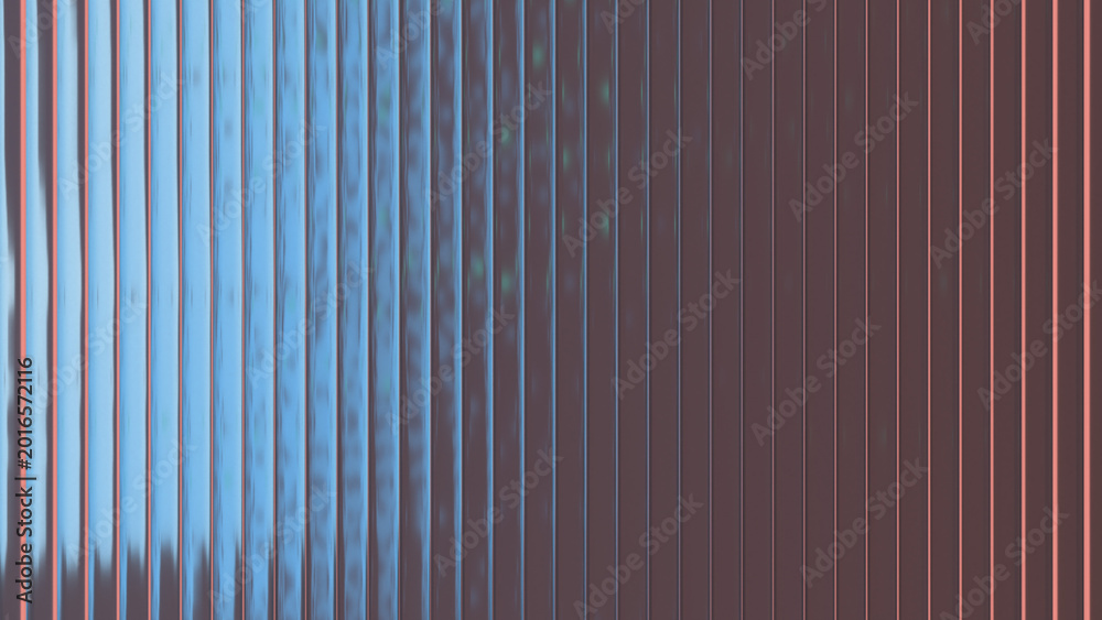 Obraz premium Reeded glass abstract background. Ribbed glass backdrop with refraction effect.
