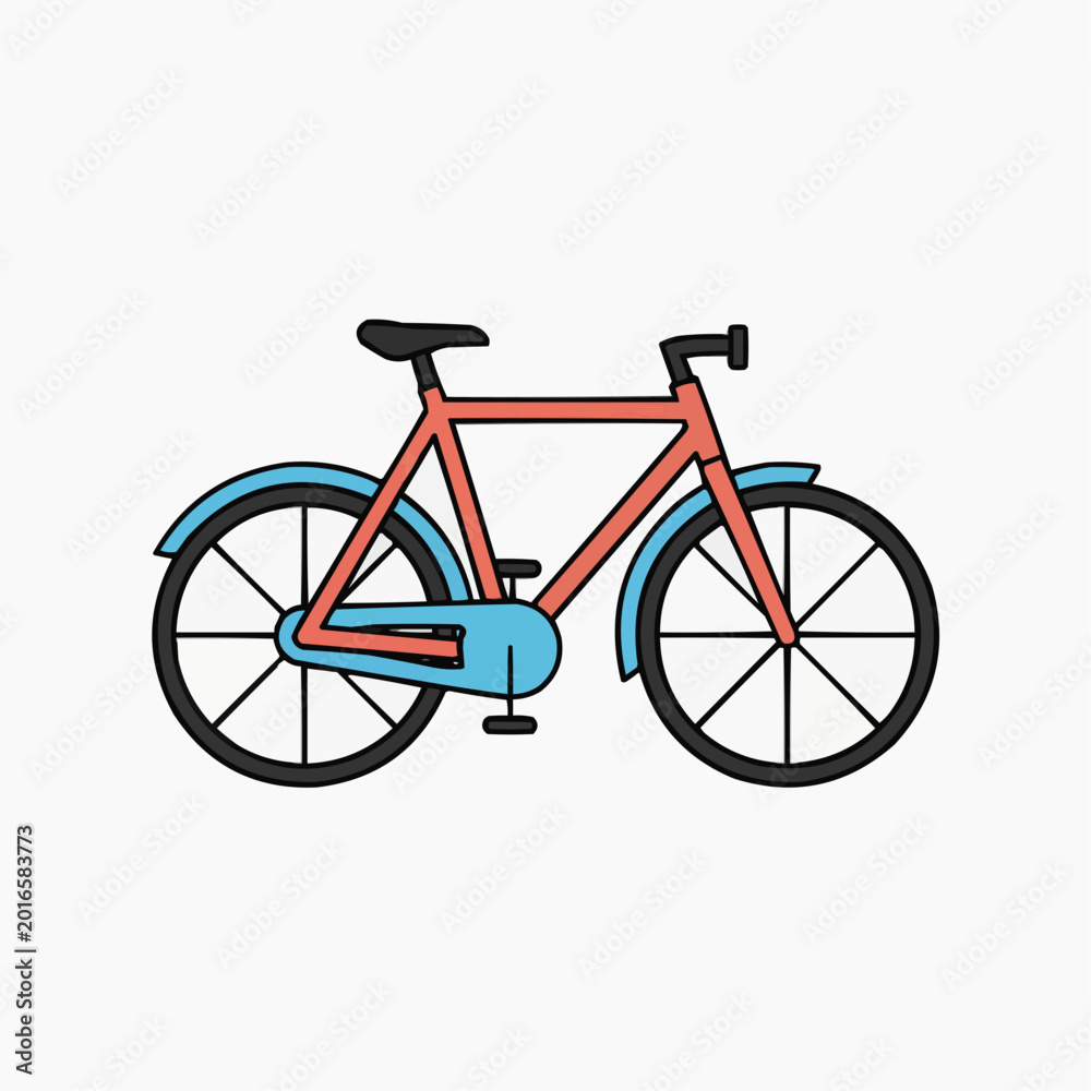 Fototapeta premium Colorful Bicycle Illustration