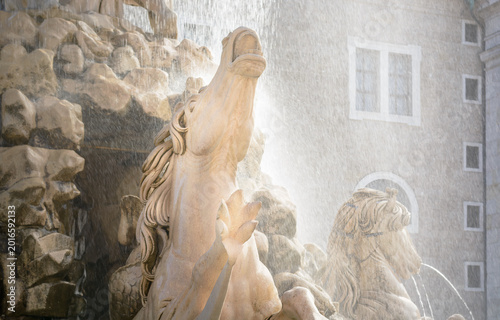 A fountain element in Salzburg, Austria