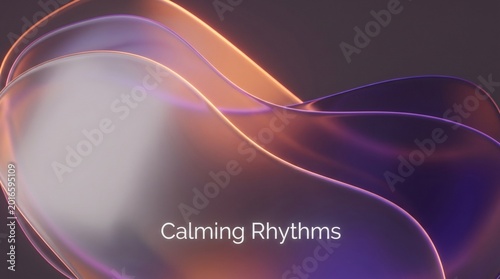 Abstract 3D Frosted Glass and Neon Gradients