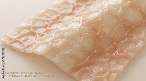 Macro Rendering of Synthetic Bio-Leather Texture