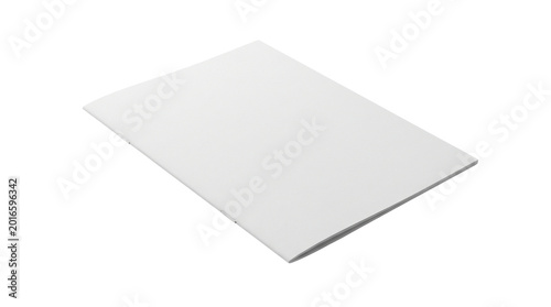 Blank white booklet mockup isolated on transparent background png