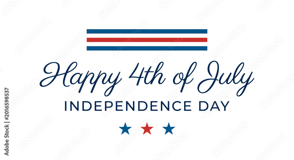 Obraz premium Celebratory Fourth of July Independence Day Greetings with Patriotic Design Elements