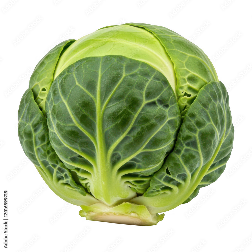Fototapeta premium Fresh green cabbage with crisp leaves