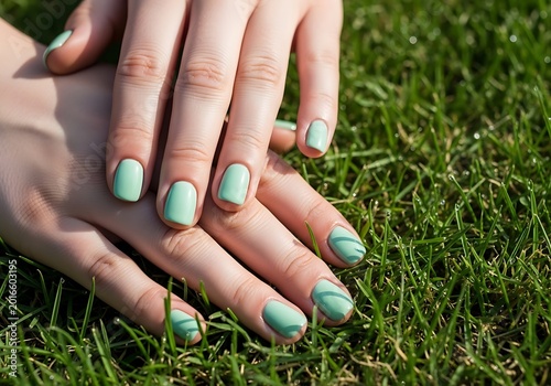 Vibrant Turquoise Nail Polish Fresh Summer Manicure for Hands Toes in Sunlit