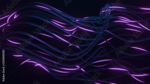 Data is transmitted through fiber optic cables seamless 3d looping animation