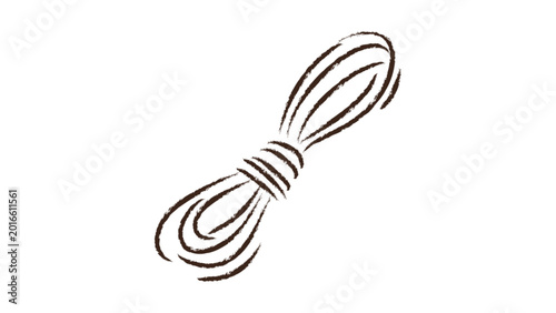 Coiled Rope or Cord for Climbing and Nautical Outdoor Use