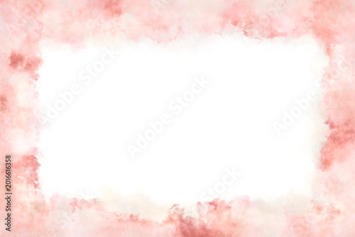 Pink Fluffy Abstract Frame on Transparent Background