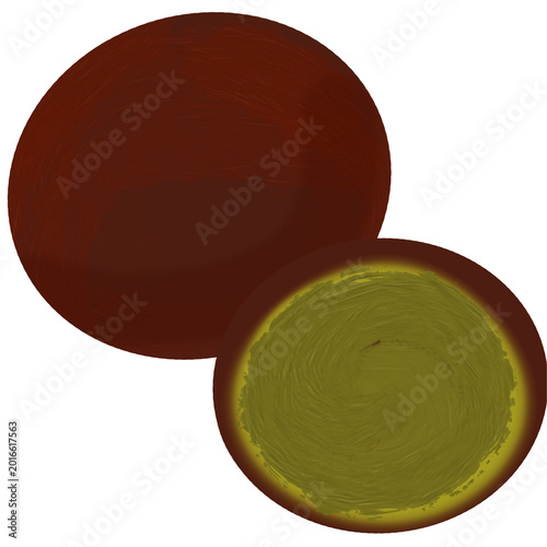 Schilderij op canvas food illustration dubai chewy chocolate