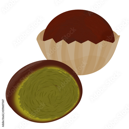 Tableau sur toile food illustration dubai chewy chocolate