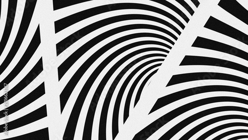 Fotografie Op art design ,Abstract Black and White Optical Illusion Background with Twisted