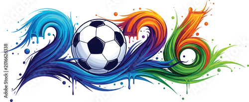 2026 soccer celebration illustration collection, vibrant sports artwork, football world event design composition, colorful dynamic graphic, global tournament vector set