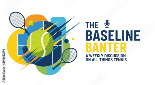 Foto Tennis Podcast Logo: Baseline Banter