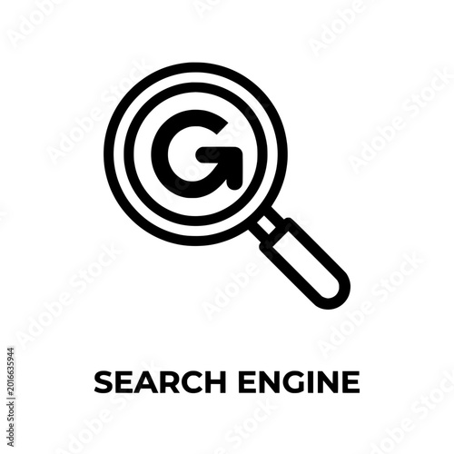 Magnifying Glass Icon Representing Search Engine Functionality.