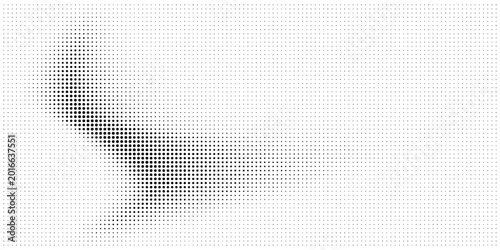 Abstract halftone shape composition with halftone abstract minimalist monochrome background