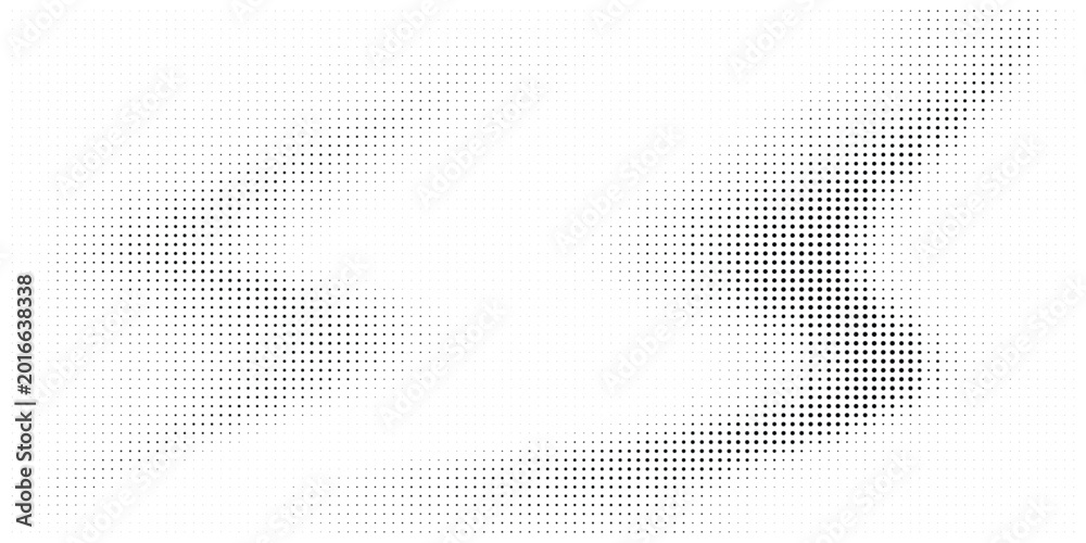 Fototapeta premium Flowing halftone wave texture pattern with halftone abstract background monochrome geometric