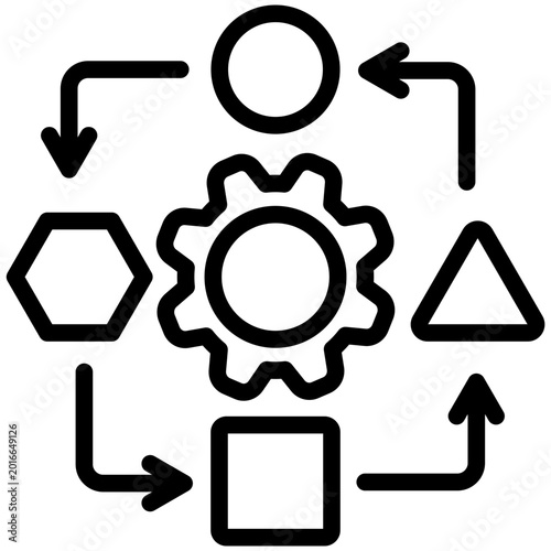 Obraz na plátně Adaptation Outline Icon, Mini Illustration For Modern Concept, Print, Ui, Ux Kit, Web And App Development